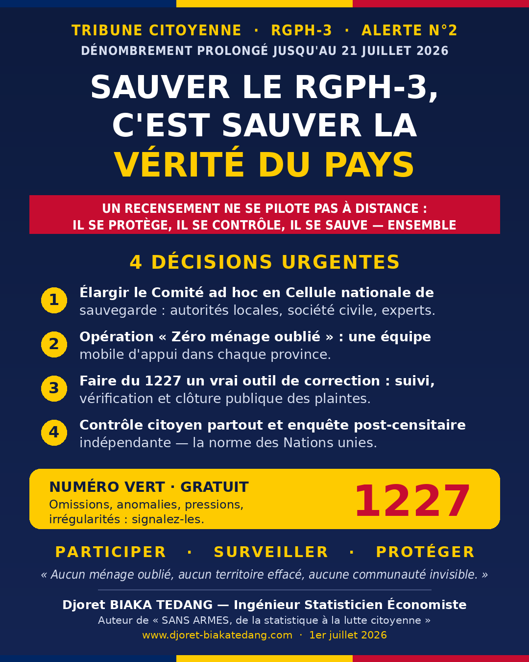 RGPH-3 : sauver l’opération, c’est sauver la vérité du pays - Tribune citoyenne — Alerte n°2